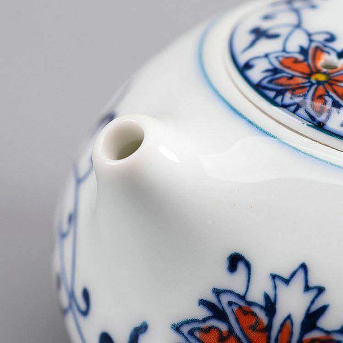 "Qing Hua Ci" (Blue and White Porcelain) Twining Lotus Pattern Tea Pot - King Tea Mall