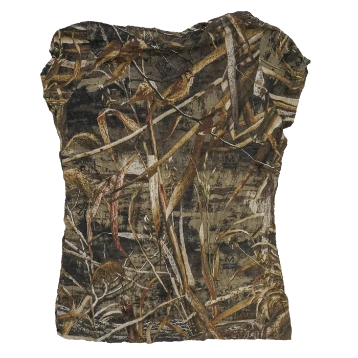 Realtree Women's Camo V-Neck T-Shirt - Large - Army & Outdoors - Camouflage T-Shirts