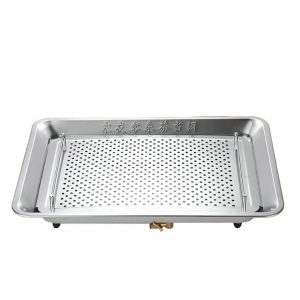 Rectangle Stainless Steel Tea Tray / Saucer / Board with Water Tank and Water Outlet 3 Variations - King Tea Mall