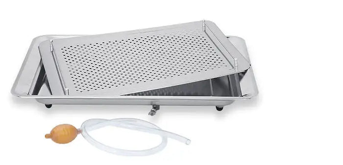 Rectangle Stainless Steel Tea Tray / Saucer / Board with Water Tank and Water Outlet 3 Variations - King Tea Mall