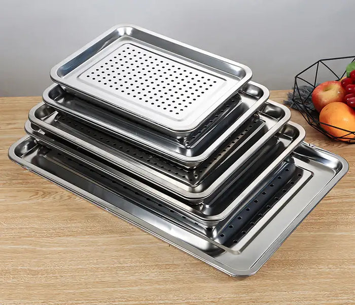 Rectangle Stainless Steel Tea Tray with Water Tank 5 Variations - photo 2