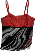 Red Patterned 00's Top