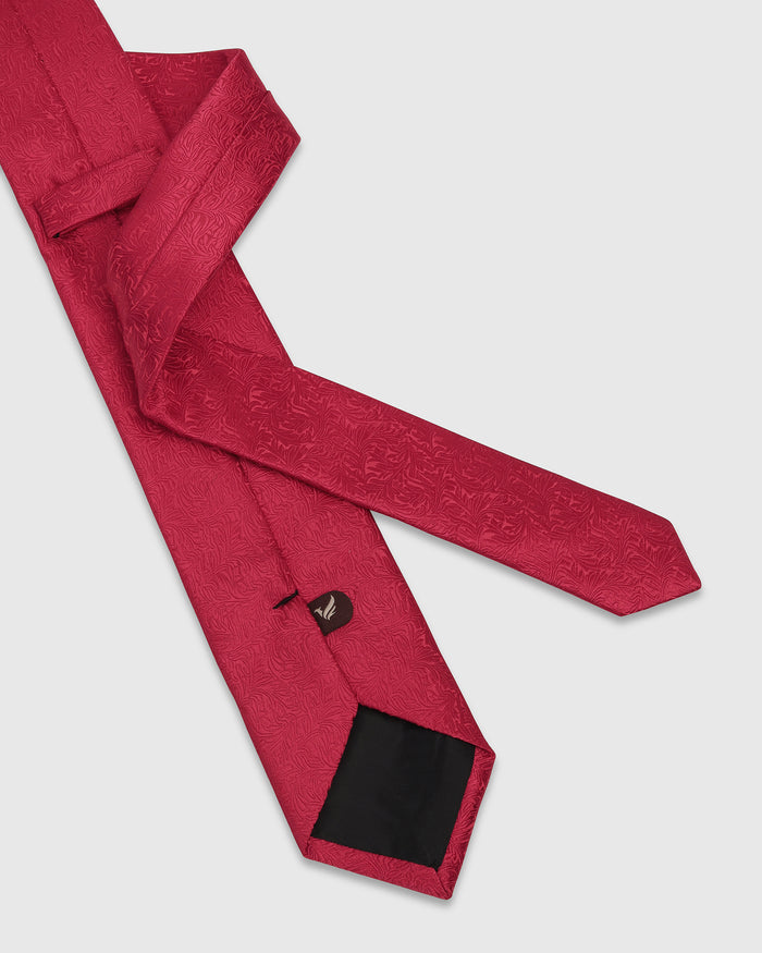 Red Silk Printed Tie - Waylan