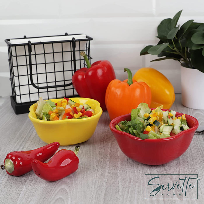 Red & Yellow Pepper Condiment Tray