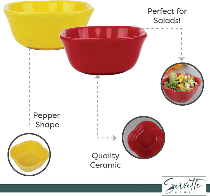 Red & Yellow Pepper Condiment Tray