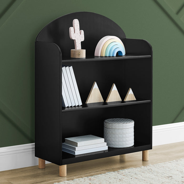 W182180 1482 Reese Bookcase Ebony wNatural Lifestyle 101