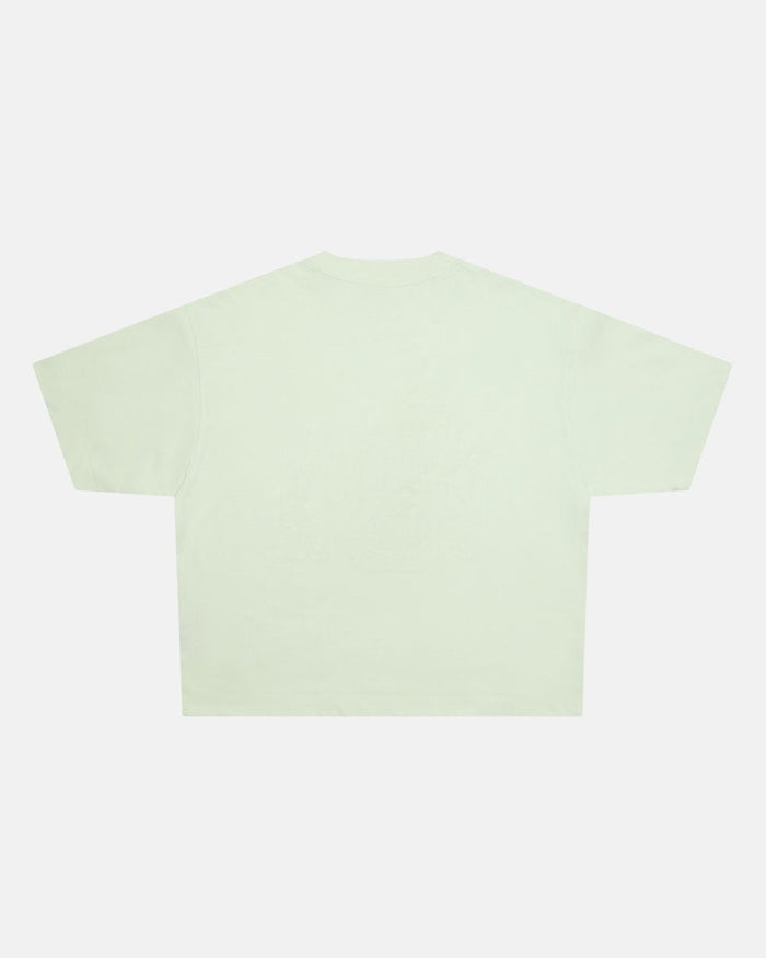 RELENTLESS TEE LIME - lime graphic print tee, back view - Cold Culture