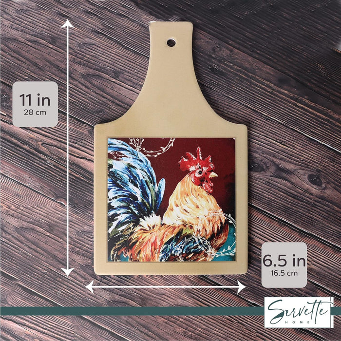 Rooster Trivet - Tan