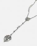 ROSARY NECKLACE - silver rosary necklace, detail close-up - Cold Culture
