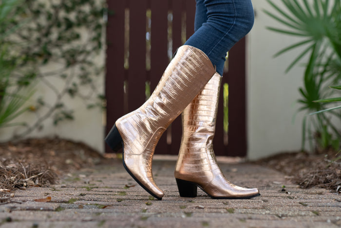 Rose Gold Metallic Modern Cowboy