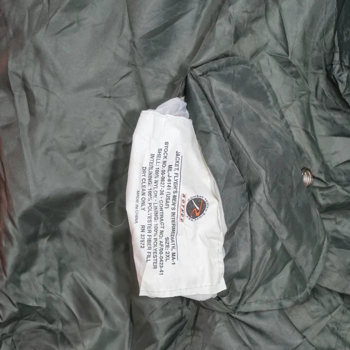 Rothco Olive MA-1 Flight Jacket - 2XLarge - Army & Outdoors - Flight Jackets
