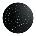 Novara 250 mm Slim Black Shower Head - Acqua Bathrooms