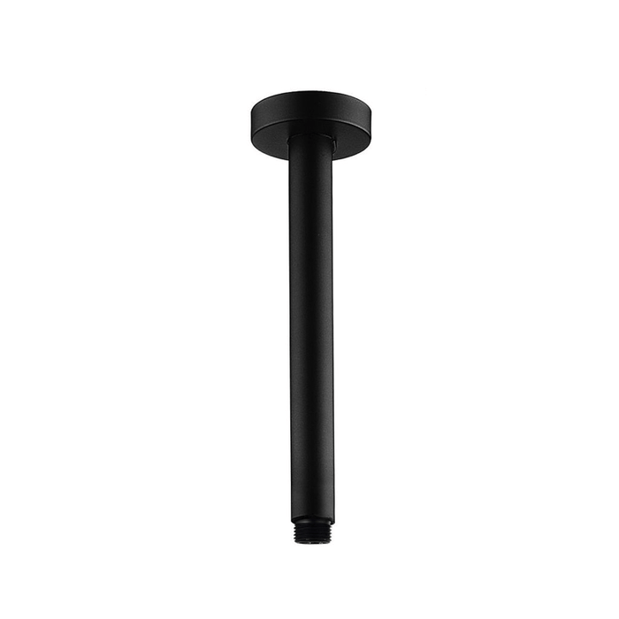 Round 300 mm Black Shower Arm - Acqua Bathrooms