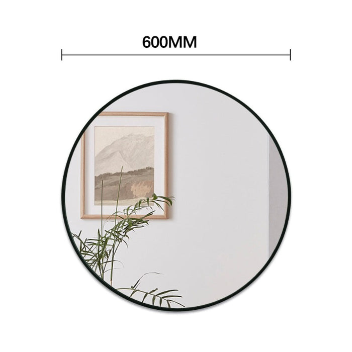 Indulge | Round 600mm Matte Black Framed Mirror - Acqua Bathrooms