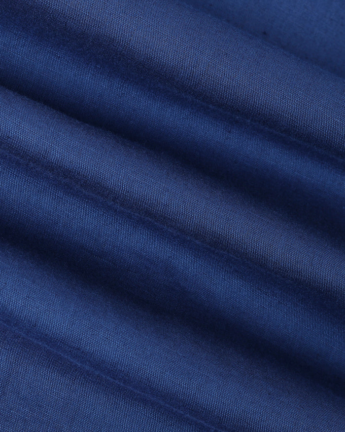 Royal Blue Linen Solid Shirt - Cleo