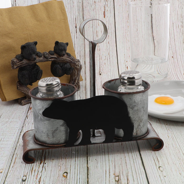 steel salt and pepper shakers