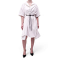SACAI WHITE SHIRT DRESS WITH STRING DETAIL - SIZE 2/M