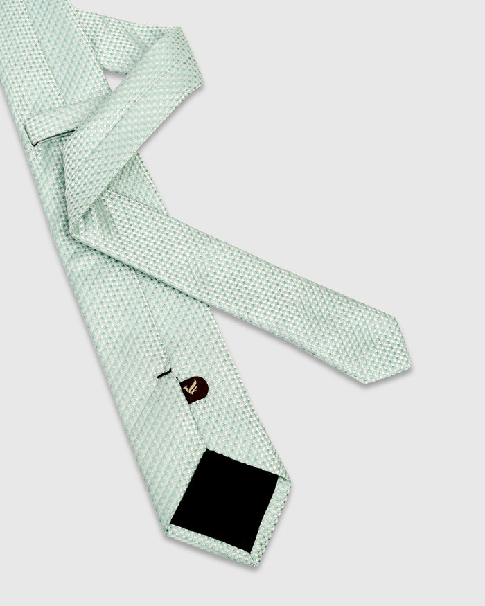 Sage Green Silk Jacquard Tie - Wyn