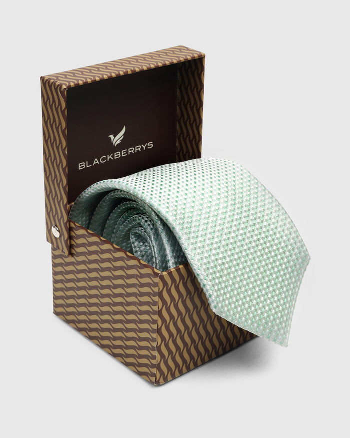 Sage Green Silk Jacquard Tie - Wyn
