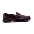SAINT LAURENT BURGUNDY LOAFERS WITH LOGO - SIZE 38