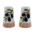 Salt and Pepper Shaker with Olive Branch