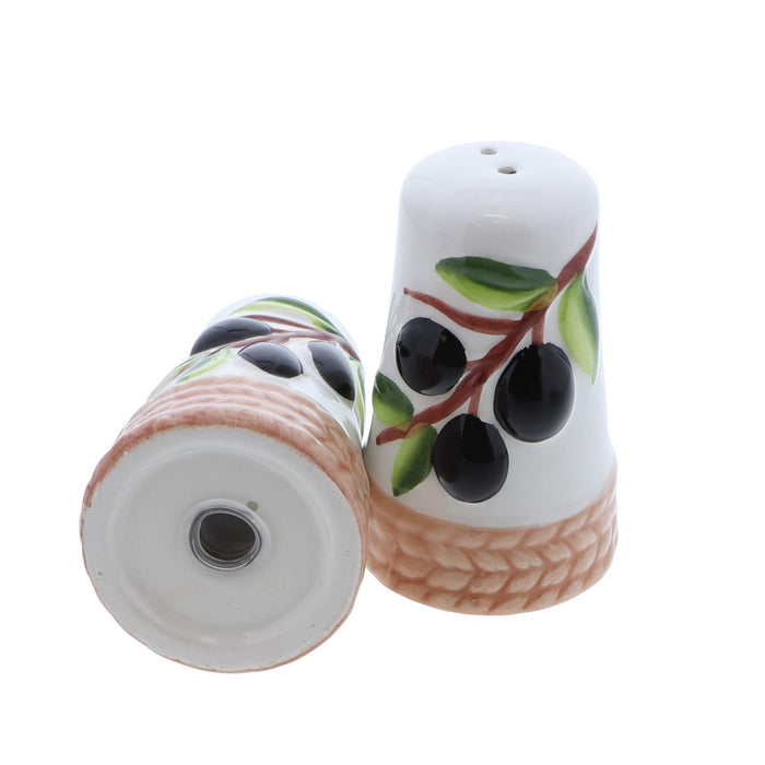 Salt and Pepper Shaker with Olive Branch
