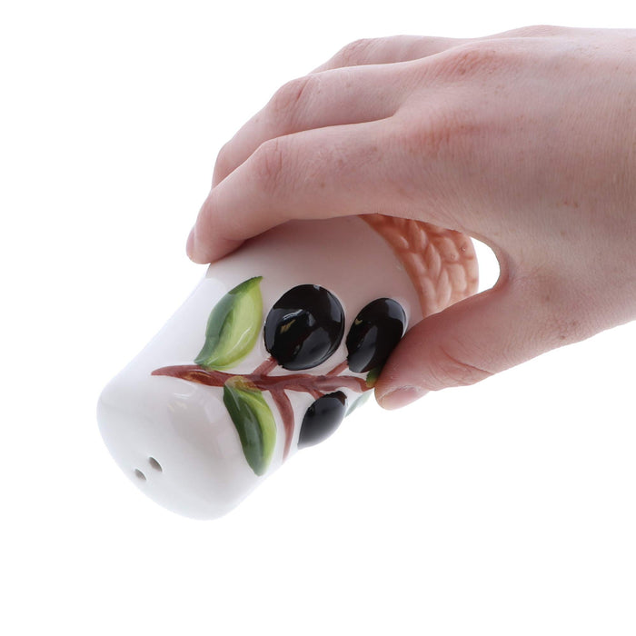 Salt and Pepper Shaker with Olive Branch