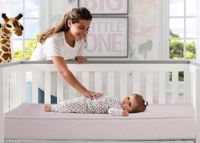 SertapedicÂ® Bloom Crib and Toddler Mattress (A41103-3190-NO), with models, a1a No Color (NO)