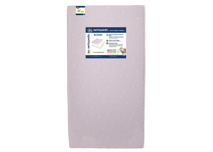 SertapedicÂ® Bloom Crib and Toddler Mattress (A41103-3190-NO), front view, a4a No Color (NO)