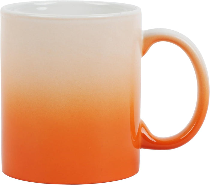 Servette Home Solid Ceramic Coffee Mug 15 oz - Orange White