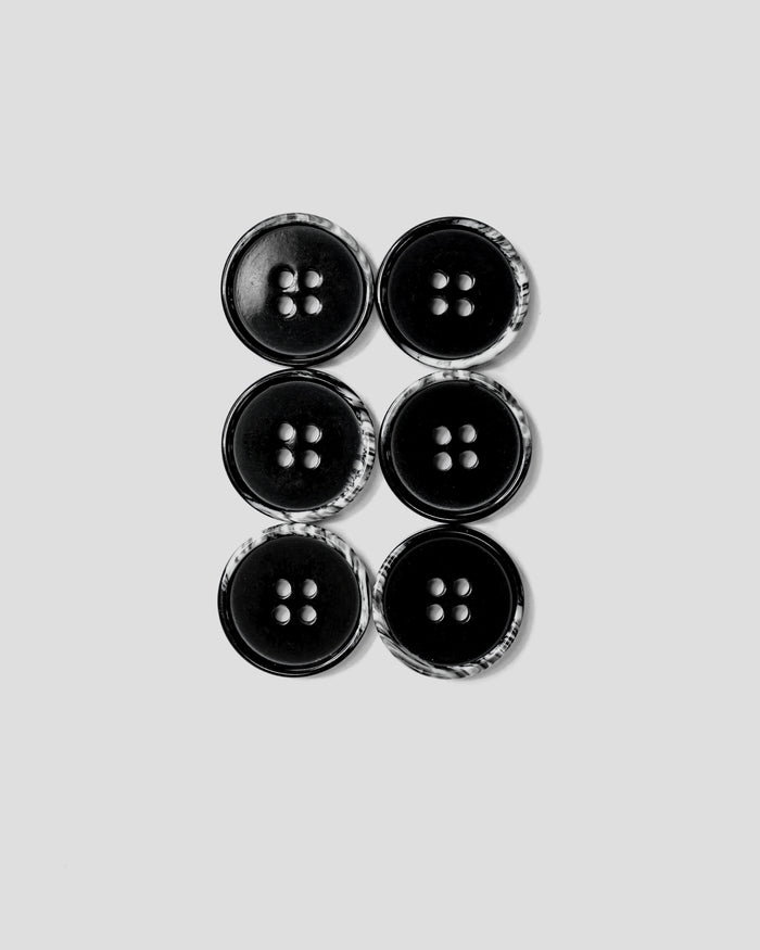 Southern Gents Black + White Streak Suit Buttons
