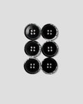 Southern Gents Black + White Streak Suit Buttons
