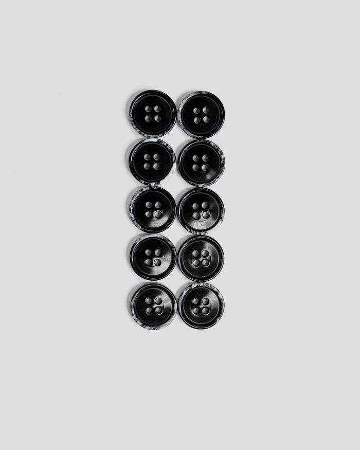 Southern Gents Black + White Streak Suit Buttons