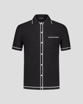 Southern Gents Knit Polo - Tipped Black
