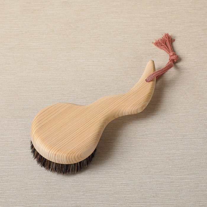 Short handle cypress body brush
