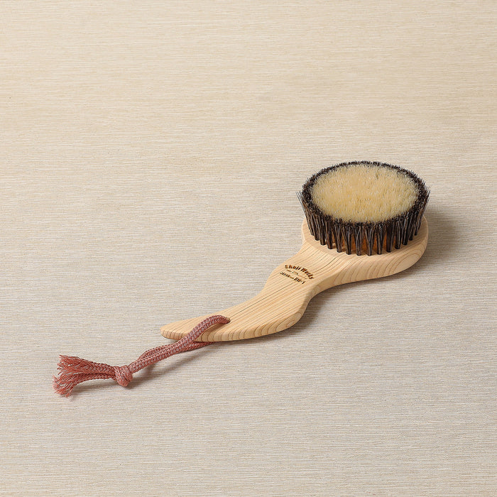 Short handle cypress body brush