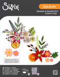 Sizzix - Framelits Die Set w/Stamps by Vicki Boutin - Winter Florals. 24 stamps and 44 dies. Available at Embellish Away located in Bowmanville Ontario Canada.