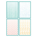 Sizzix - Vicki Boutin - A6 Stencil - Holiday Layering Stripes. Available at Embellish Away located in Bowmanville Ontario Canada.