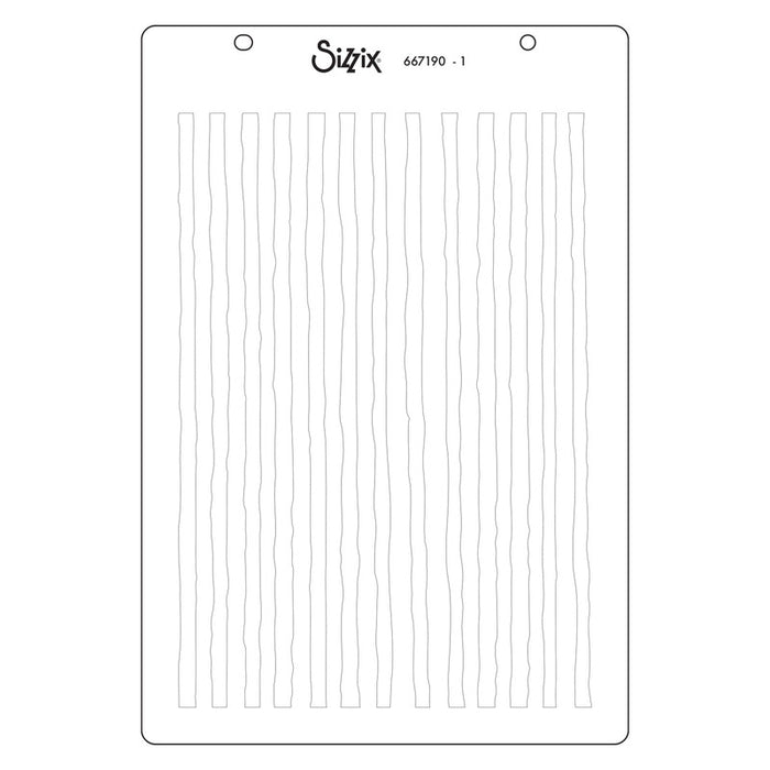Sizzix - Vicki Boutin - A6 Stencil - Holiday Layering Stripes. Available at Embellish Away located in Bowmanville Ontario Canada.