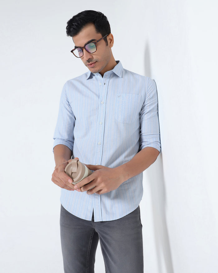 Sky Blue Stripe Shirt - Jorda