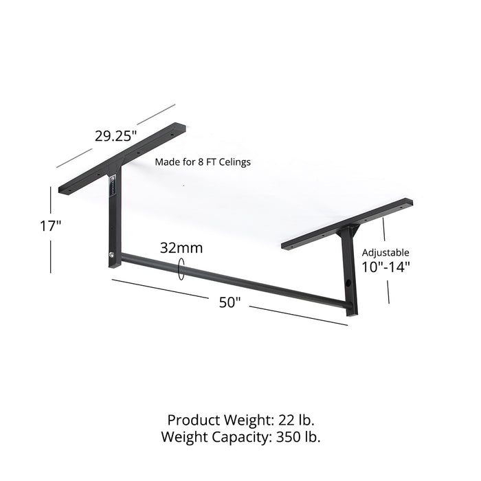 Small Adjustable Ceiling Wall-Mount Pull-Up Bar