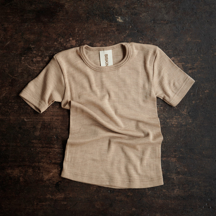 Smew Baby & Kids Top - Merino Wool & Silk - Sandstorm