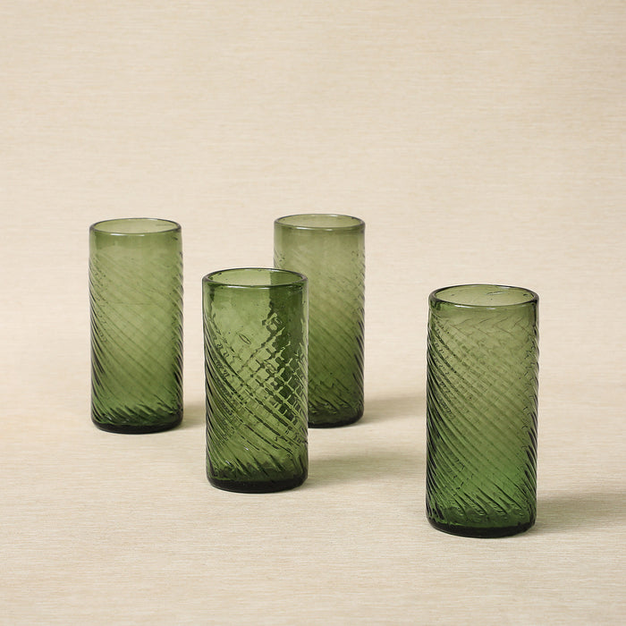 Smokey Green Venetian Tumbler