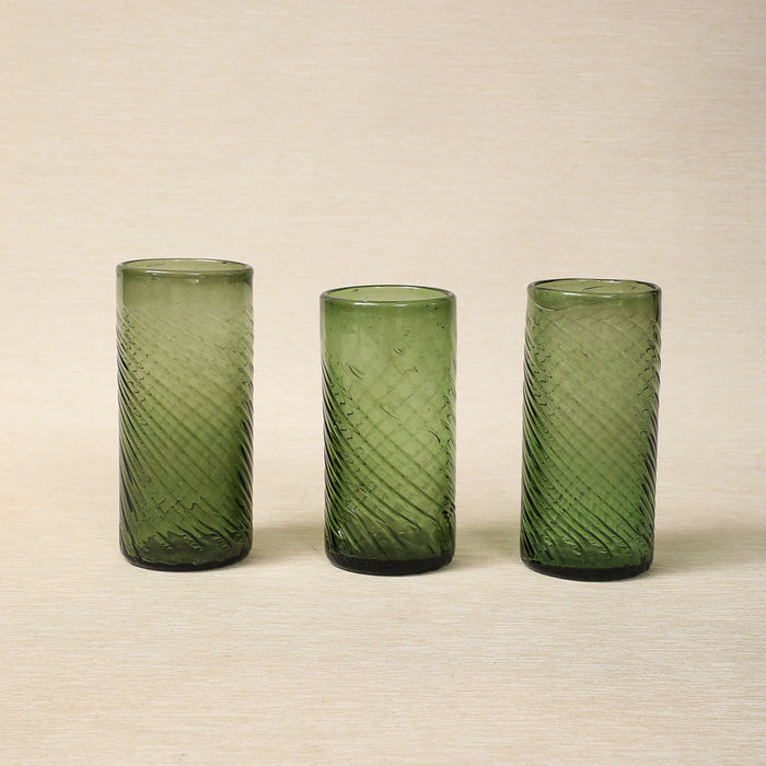 Smokey Green Venetian Tumbler