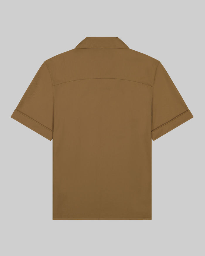 Southern Gents Camp Collar Shirt - Brown