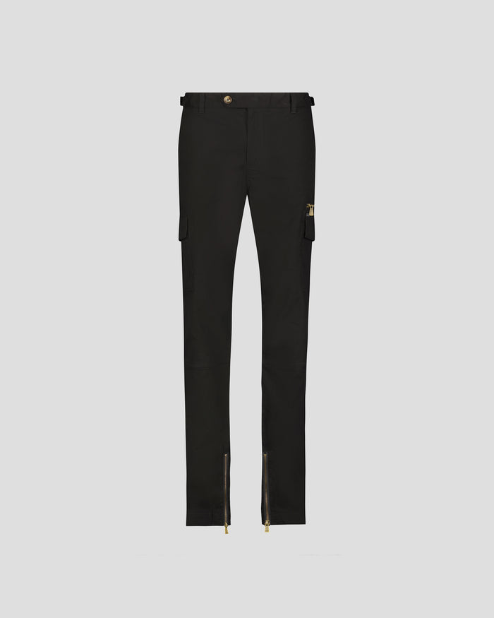 Southern Gents Slim Cargo Trousers - Black