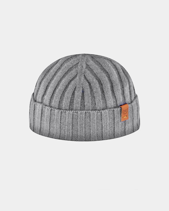 Southern Gents Merino Wool + Cashmere Fisherman Beanie - Grey