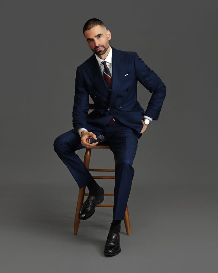 Southern Gents  Double Breasted Blazer – Navy