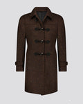 Southern Gents Duffle Coat - Brown Donegal Herringbone