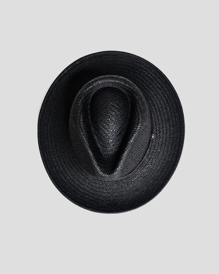 Southern Gents Geoffrey Straw Fedora - Black